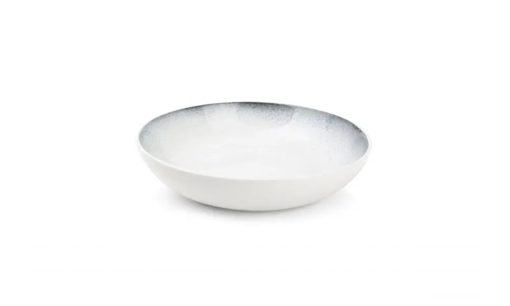 Deep plate 25xH6cm black speckled Dusk