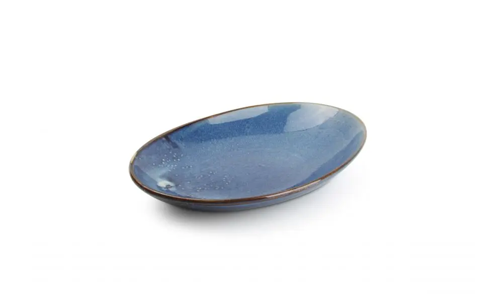 Deep plate 30x21xH3,7/5,5cm blue Nova