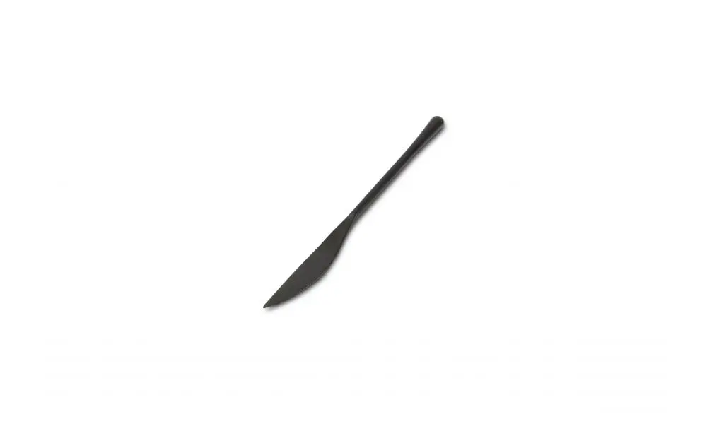 Dessert knife matte black Revive - set/6