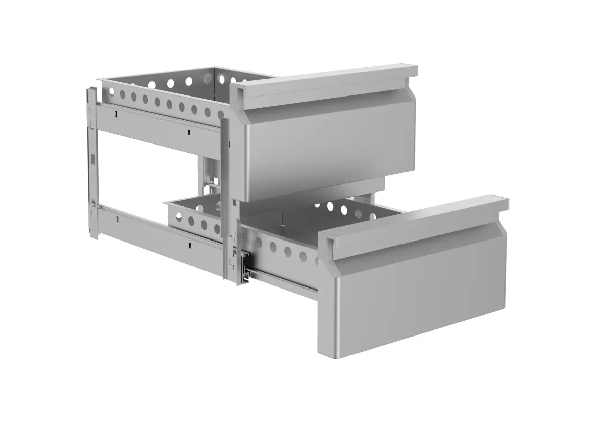 S/STEEL 2 DRAWER KIT FOR STANDARD UNDER EQUIPMENT COUNTER