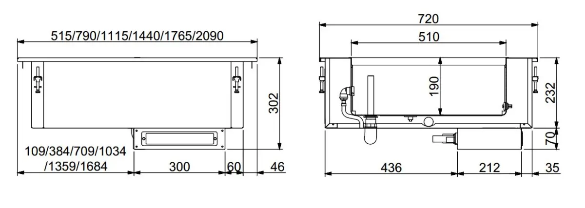 DROP-IN BAIN-MARIE UNIT 3/1 - AUTOMATIC WATER FILLING