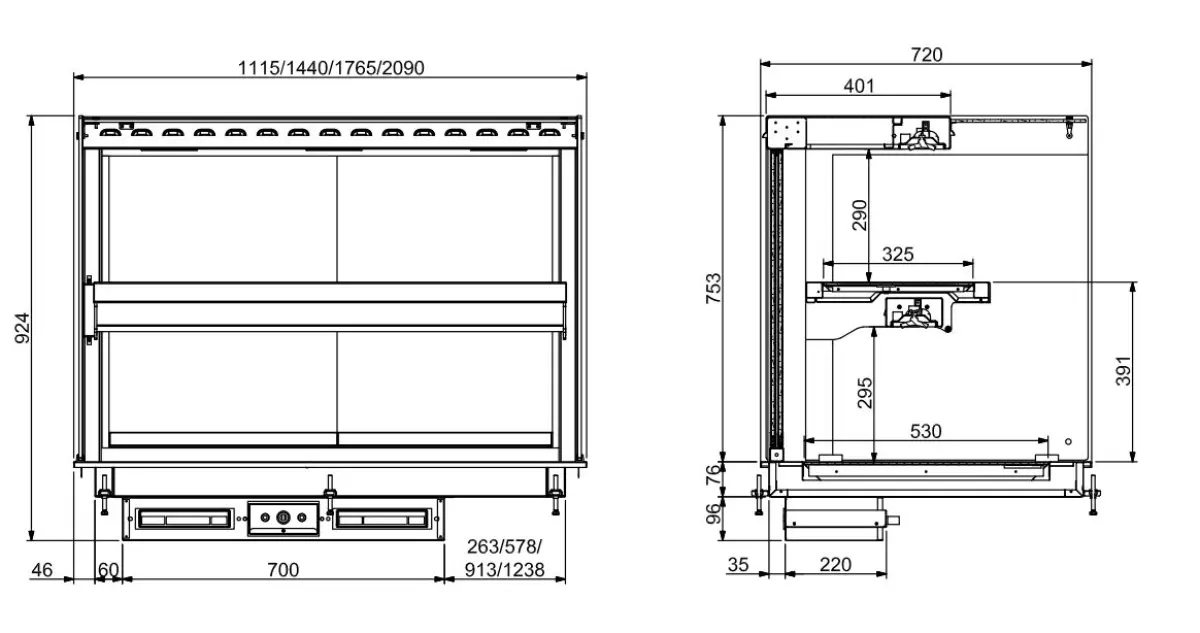 DROP-IN CUBIC HEATED CERAMIC DISPLAY - WHITE 4/1