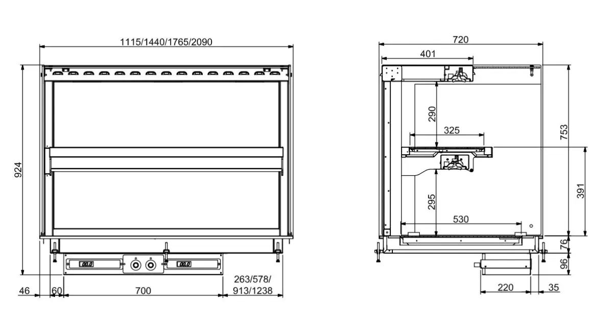 DROP-IN CUBIC HEATED CERAMIC DISPLAY WALL MODEL - WHITE 5/1