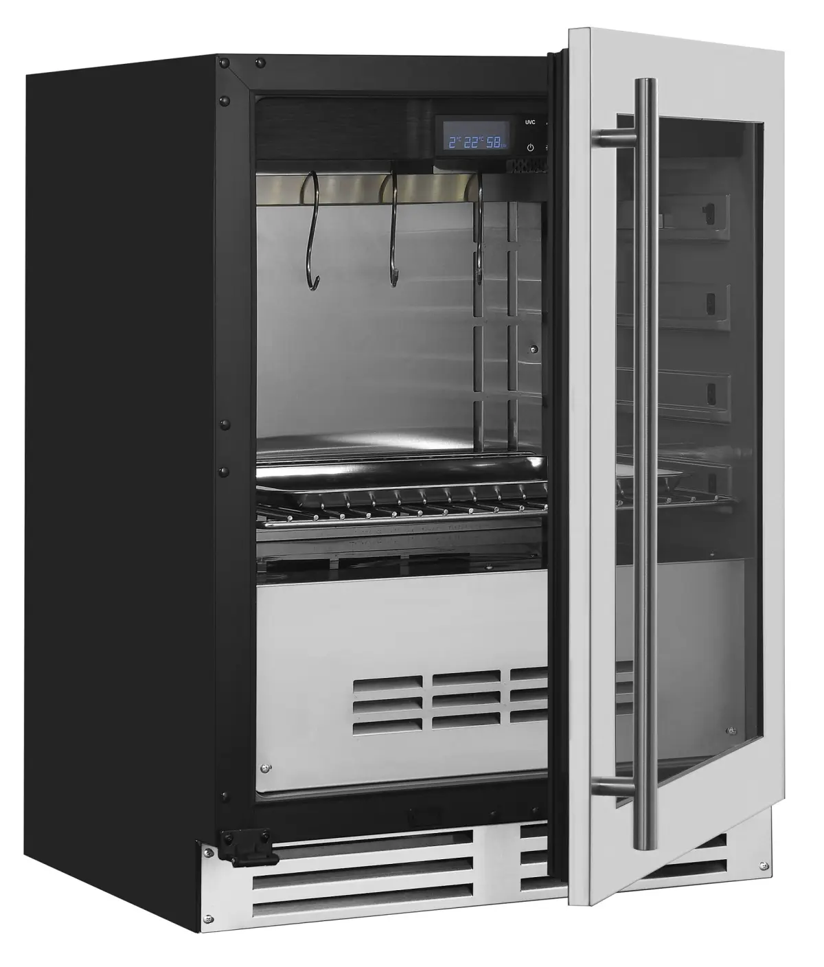 COMBISTEEL TABLETOP DRY AGEING CABINET INCL HANGING ROD + 3 HOOKS