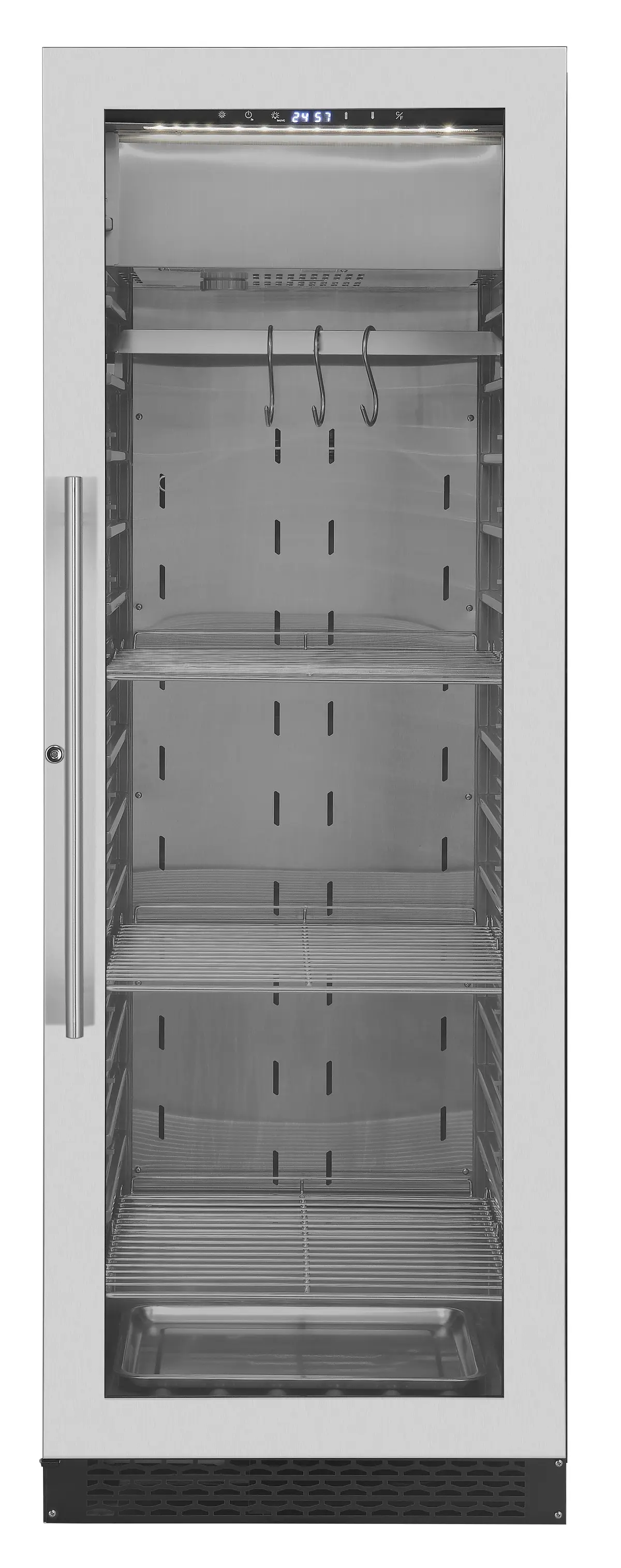 COMBISTEEL DRY AGEING UPRIGHT CABINET 1 GLASS DOOR INCL HANGING ROD + 3 HOOKS