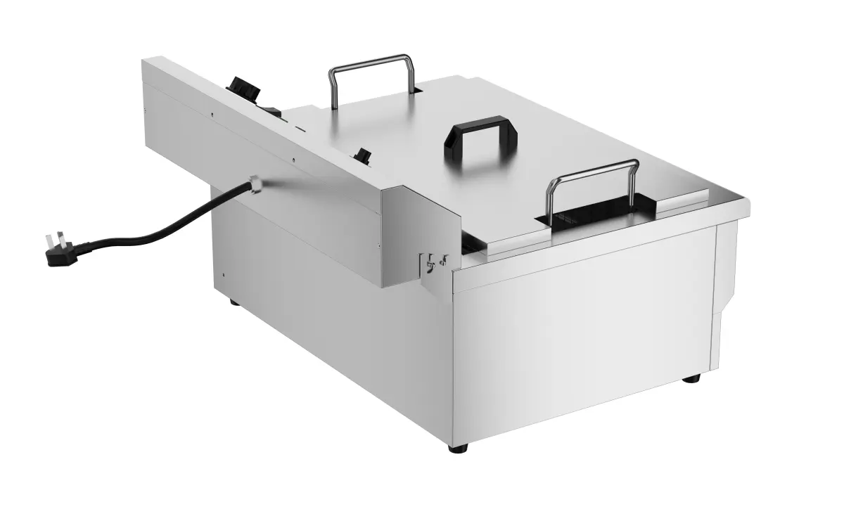 ELECTRIC COUNTER FRYER 25L - WITH DRAIN VALVE