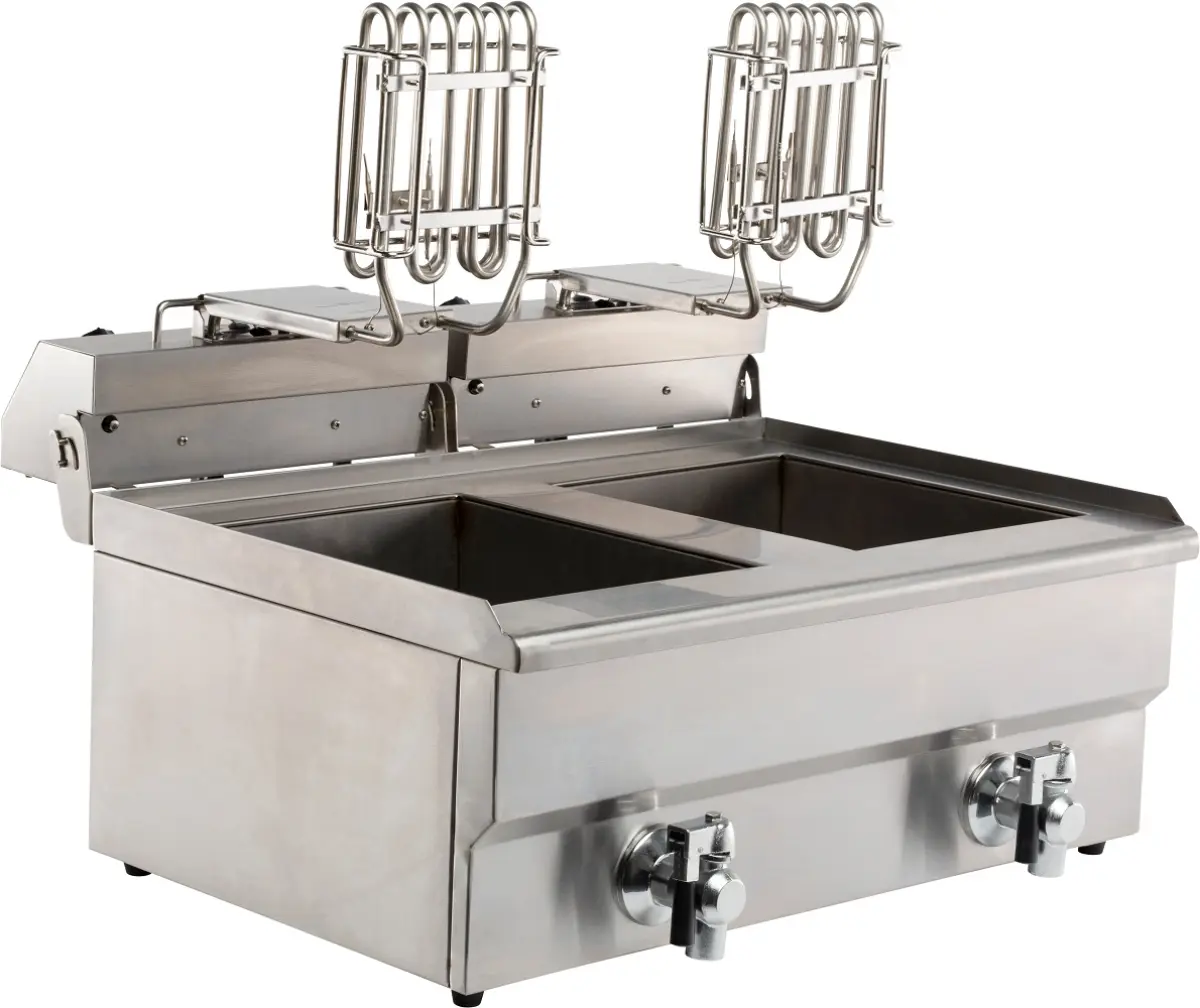 COMBISTEEL ELECTRIC FRYER 2 BOWL 10+10 LTR + TAP 3PH 10KW