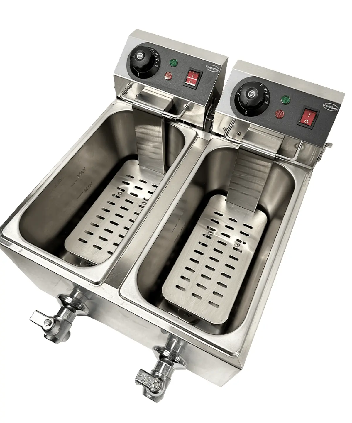 COMBISTEEL ELECTRIC FRYER 2 BOWL 4+4 LTR 1PH 2+2KW
