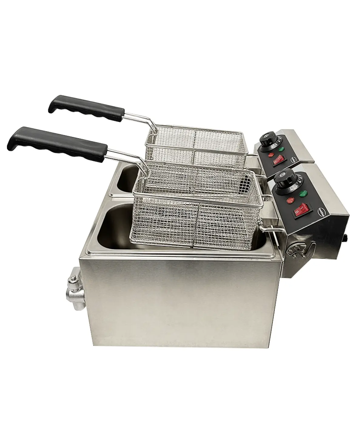 COMBISTEEL ELECTRIC FRYER 2 BOWL 4+4 LTR 1PH 2+2KW