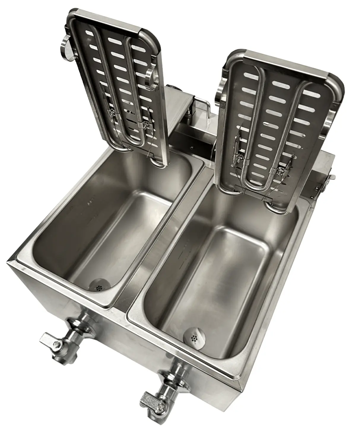 COMBISTEEL ELECTRIC FRYER 2 BOWL 4+4 LTR 1PH 2+2KW