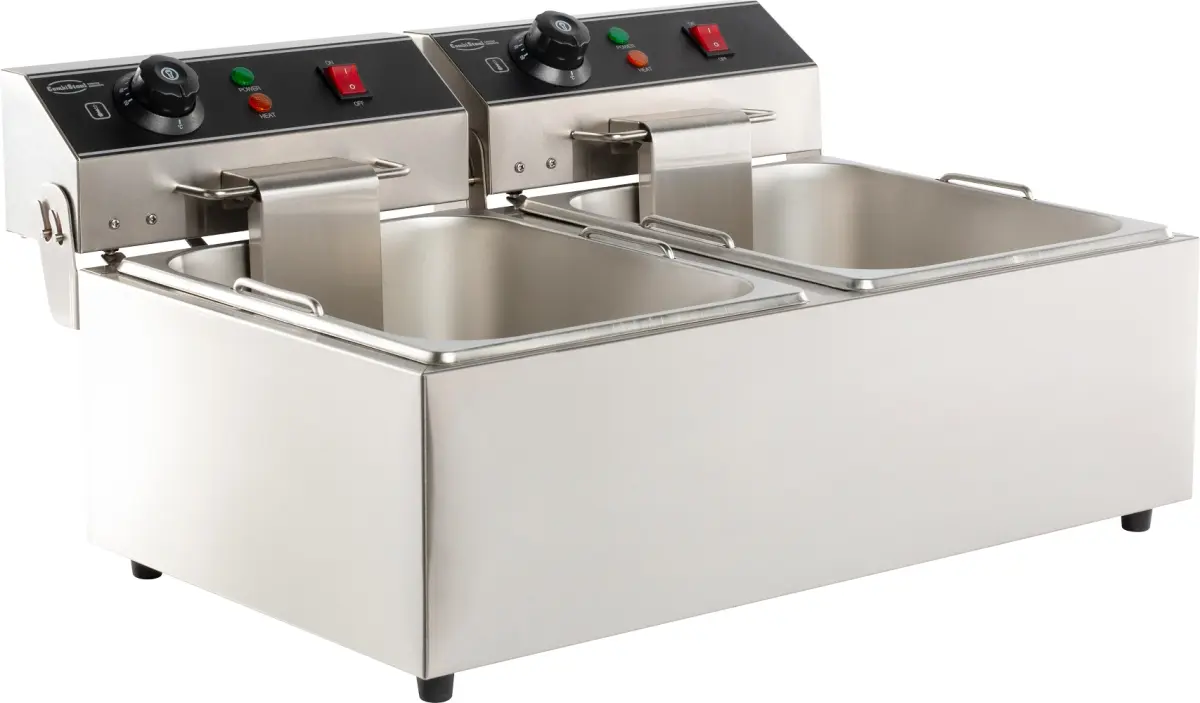 COMBISTEEL ELECTRIC FRYER 2 BOWL 6 LTR 1PH 3+3KW