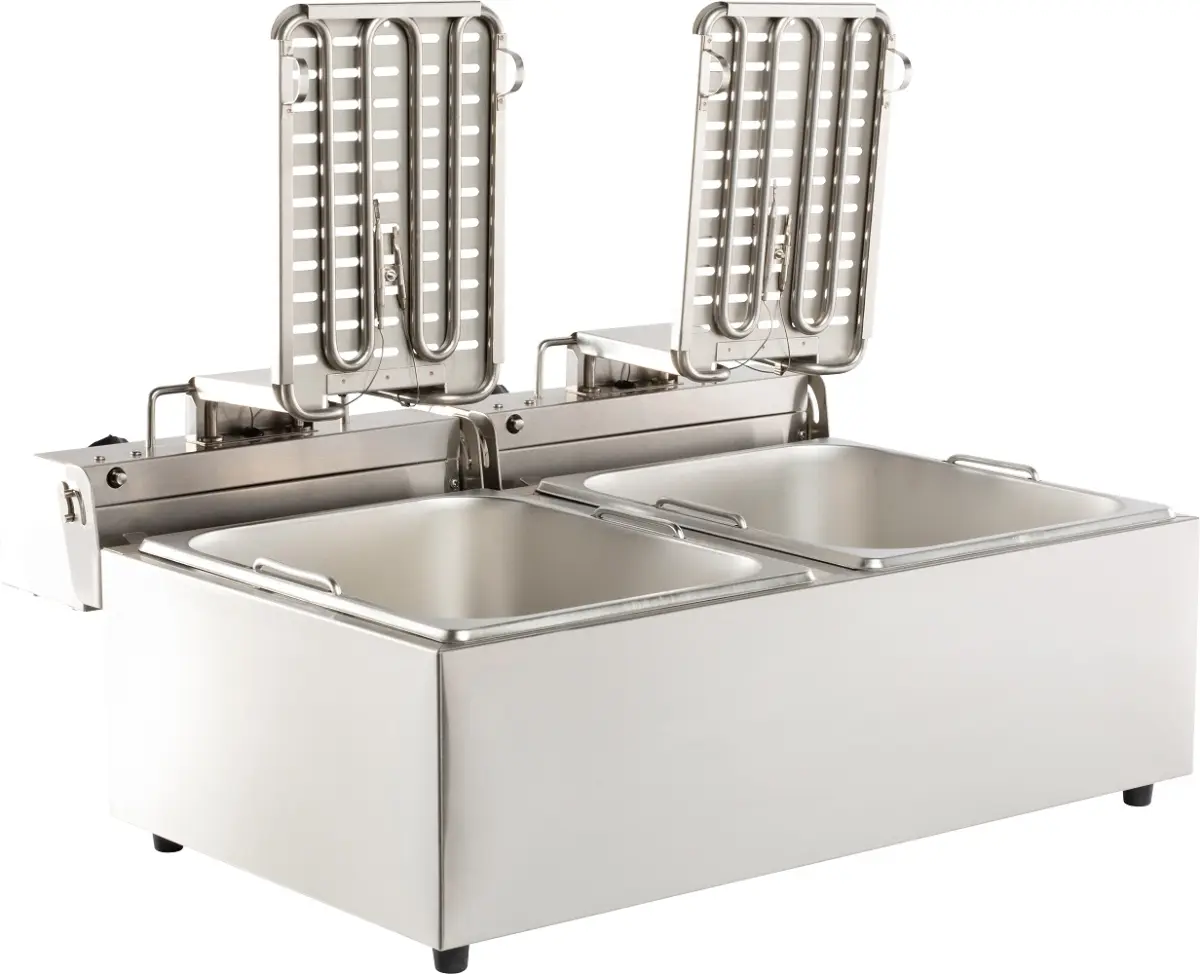 COMBISTEEL ELECTRIC FRYER 2 BOWL 6 LTR 1PH 3+3KW