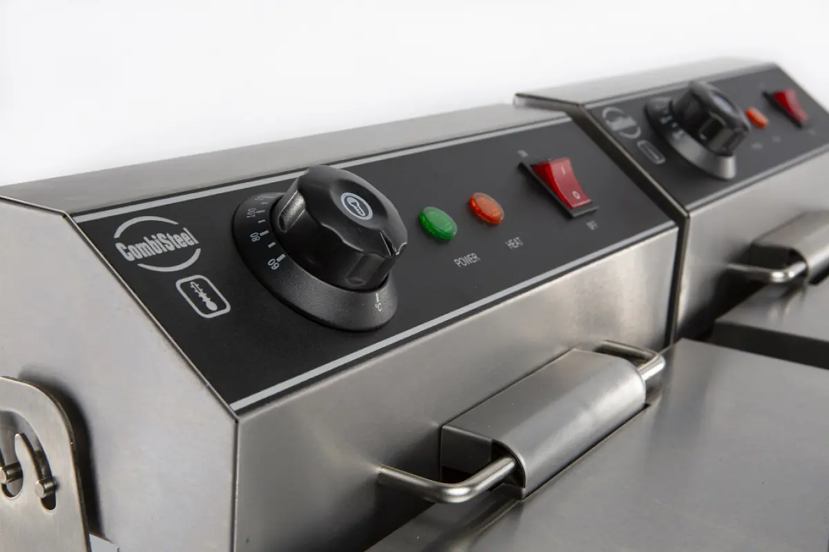 COMBISTEEL ELECTRIC FRYER 2 BOWL 8 LTR + TAP 1PH 3.3+3.3KW