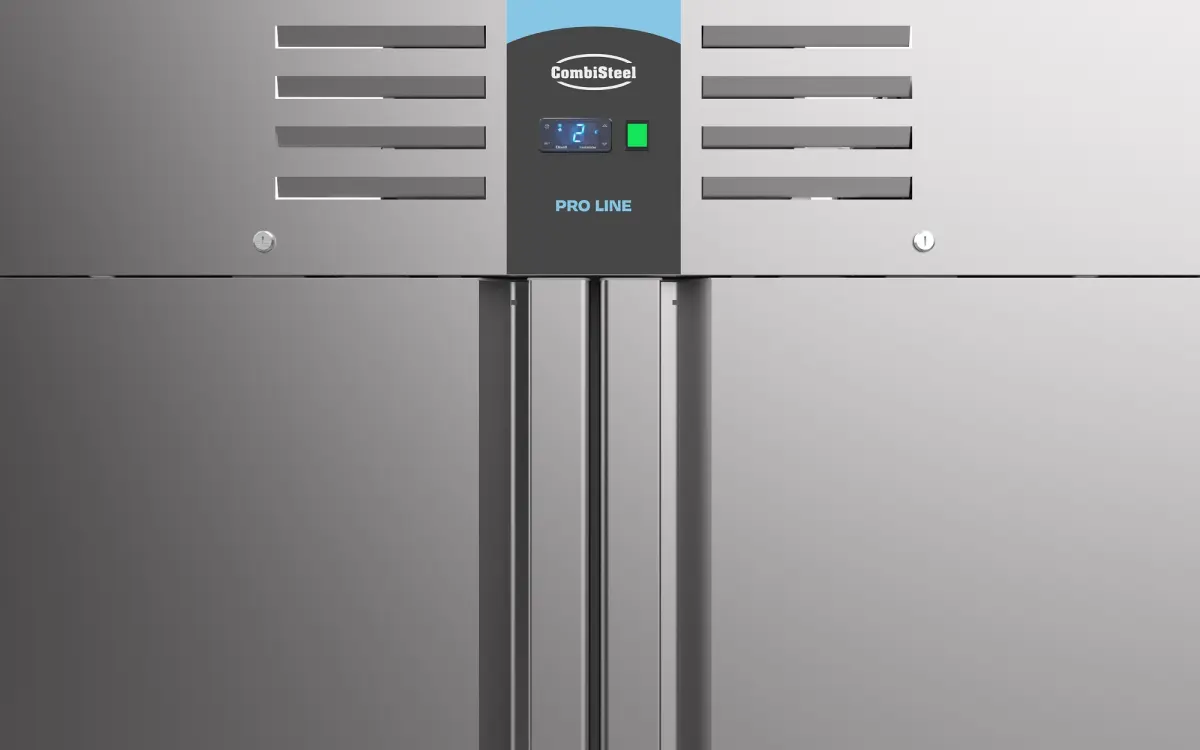 PROLINE S/STEEL UPRIGHT FREEZER 2 DOOR 2/1 GN + TROPICAL COMPRESSOR + MONOBLOCK SYSTEM 140X80X205CM