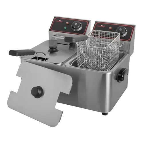 CATERCHEF TABLETOP ELECTRIC FRYER 2 BOWL 5+5 LITERS
