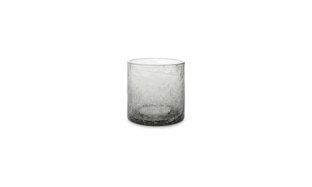Glass 22cl grey Crackle