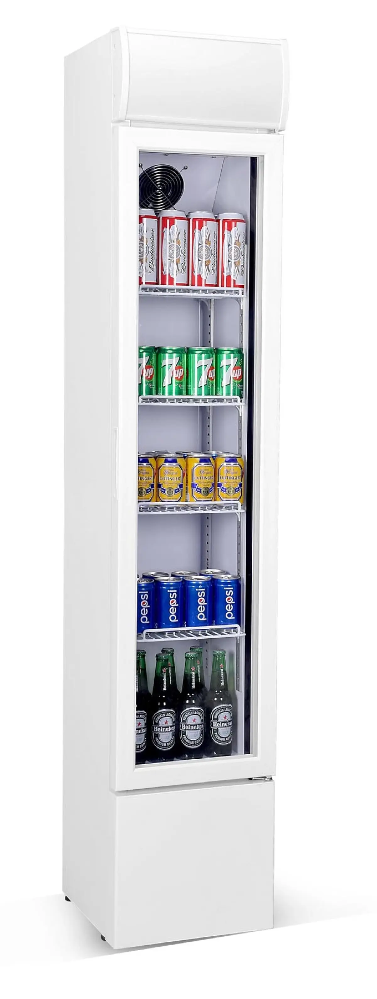 COMBISTEEL UPRIGHT FRIDGE MERCH 1 GLASS DOOR 36X42X190CM