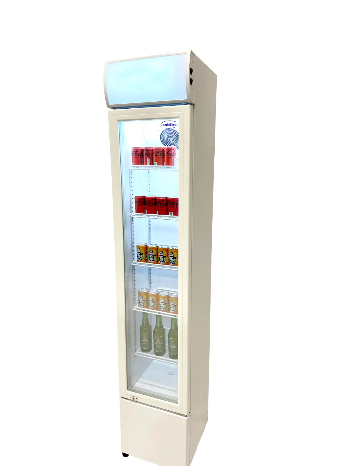 COMBISTEEL UPRIGHT FRIDGE MERCH 1 GLASS DOOR 36X42X190CM