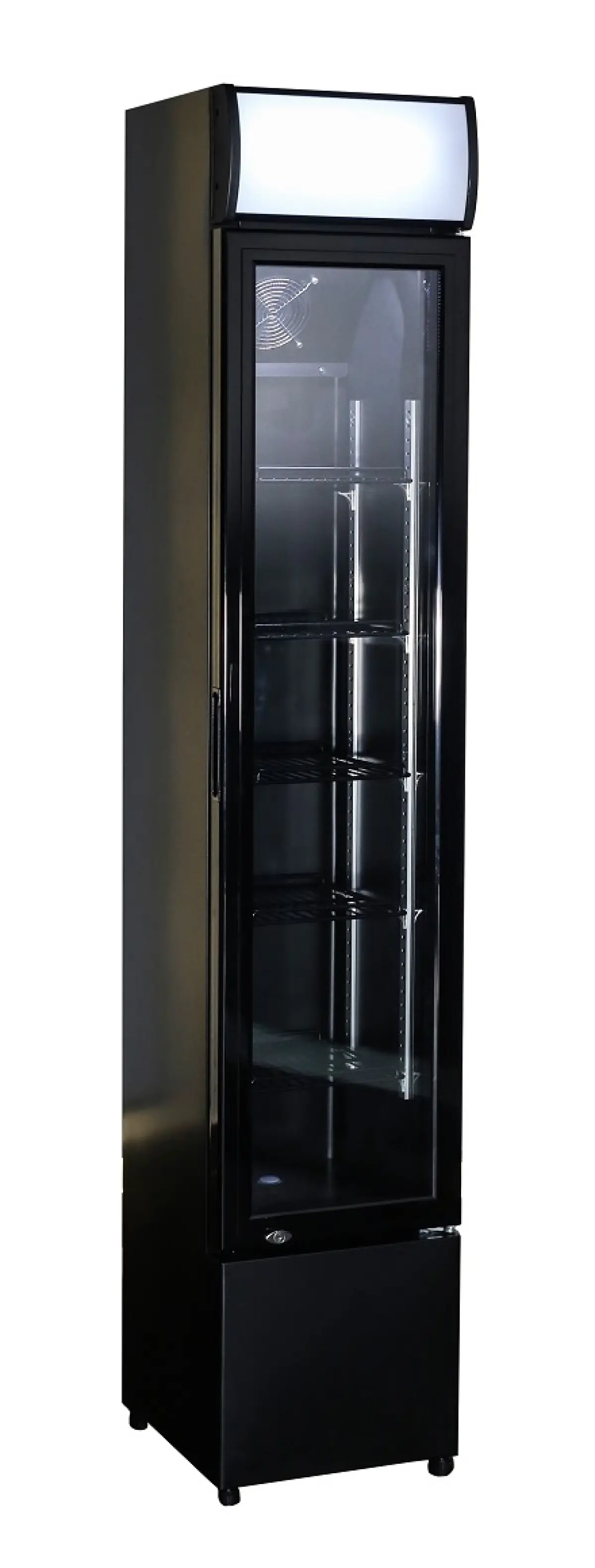 COMBISTEEL SLIM FRIDGE BLACK 36X43X188CM