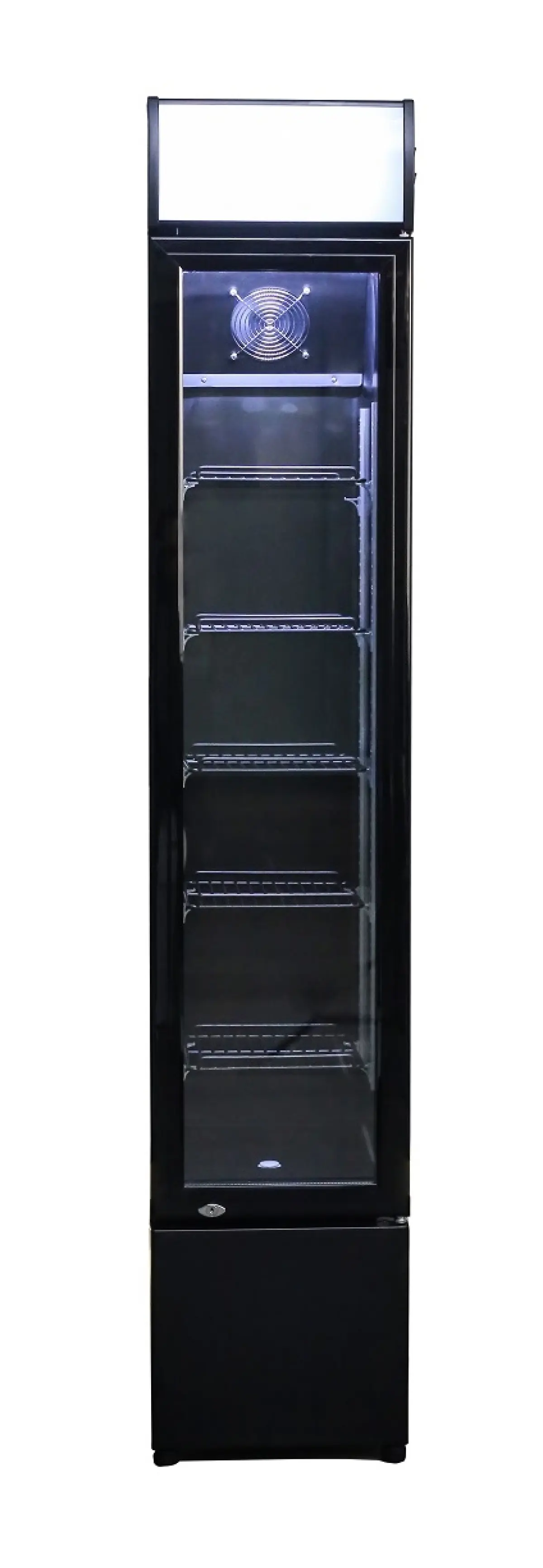COMBISTEEL SLIM FRIDGE BLACK 36X43X188CM
