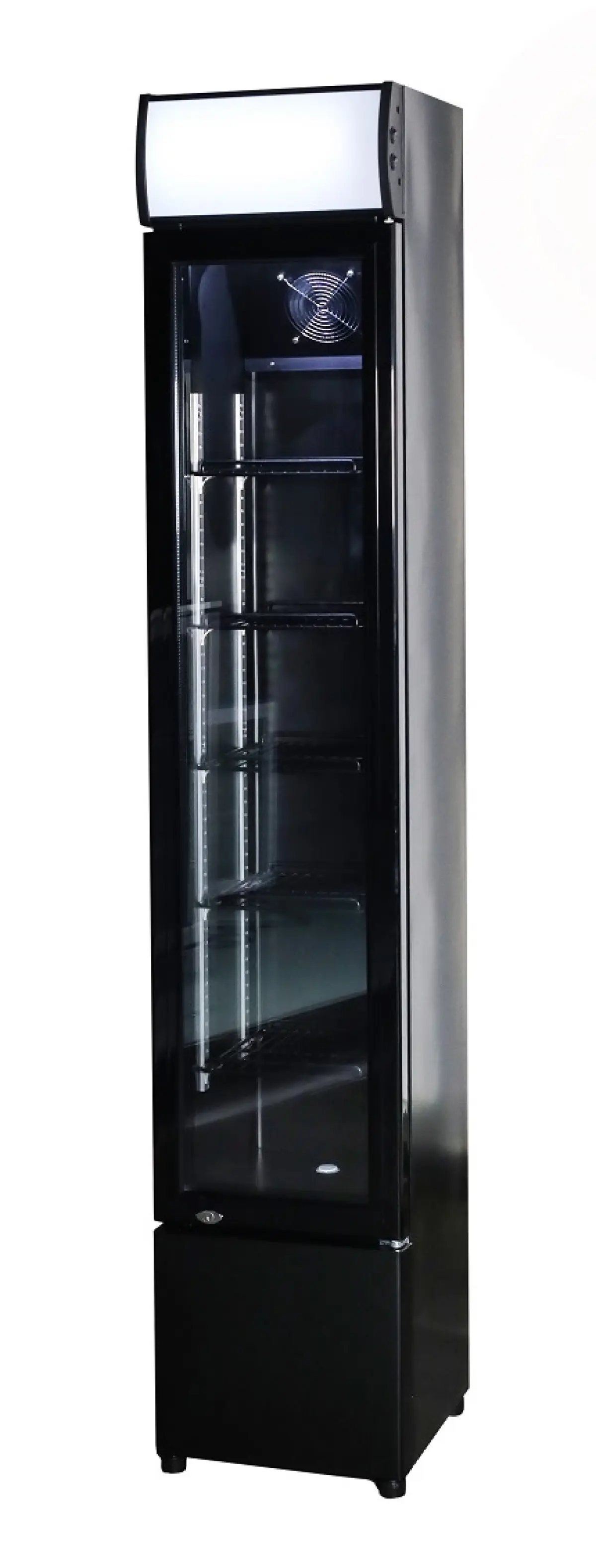 COMBISTEEL SLIM FRIDGE BLACK 36X43X188CM