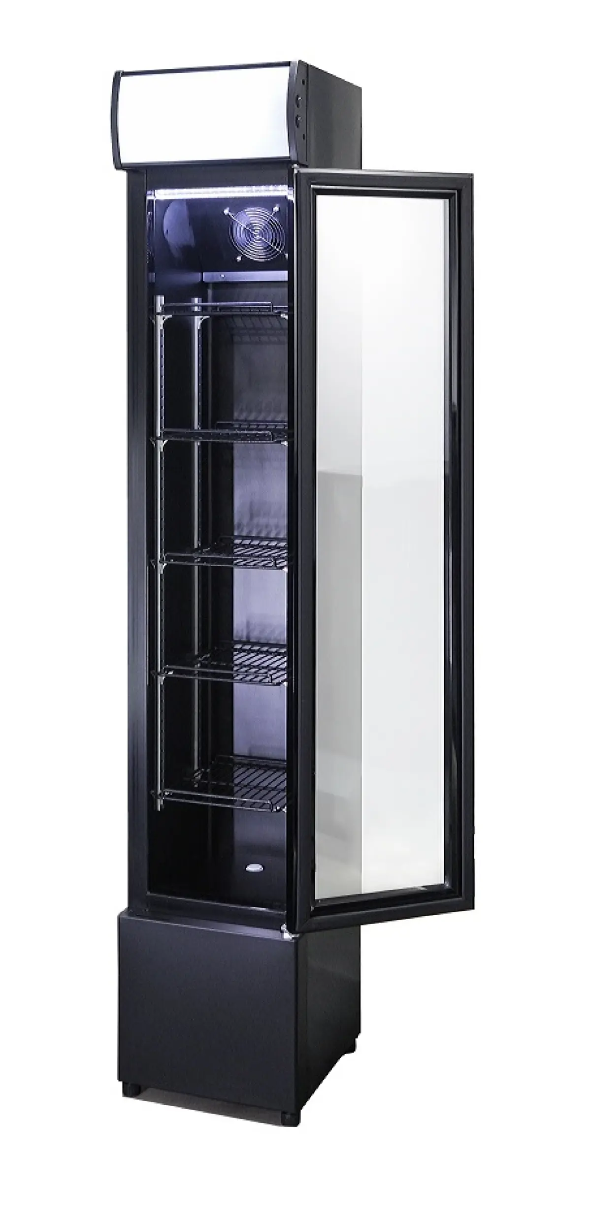COMBISTEEL SLIM FRIDGE BLACK 36X43X188CM