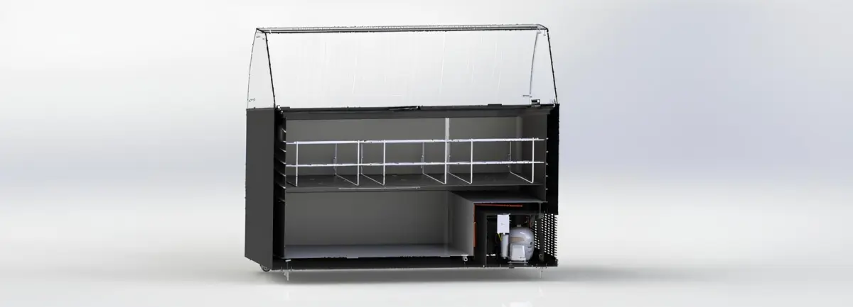 ICE CREAM DISPLAY TENERIFE BLACK 10X5 LTR