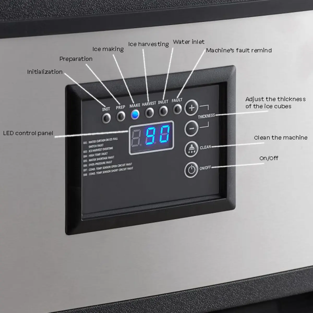 ICE CUBE MAKER 95KG/24H