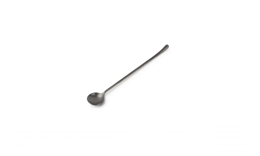 Longdrink spoon matte black Revive - set/6