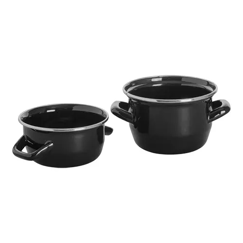 BLACK MUSSEL POT DIA 12CM