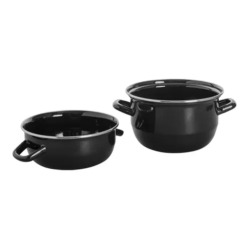 BLACK MUSSEL POT DIA 18CM