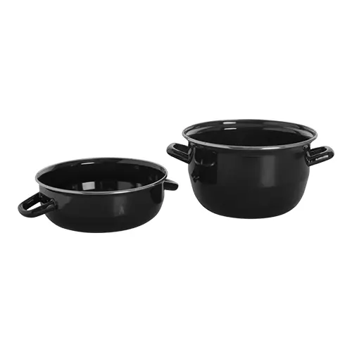 BLACK MUSSEL POT DIA 20CM
