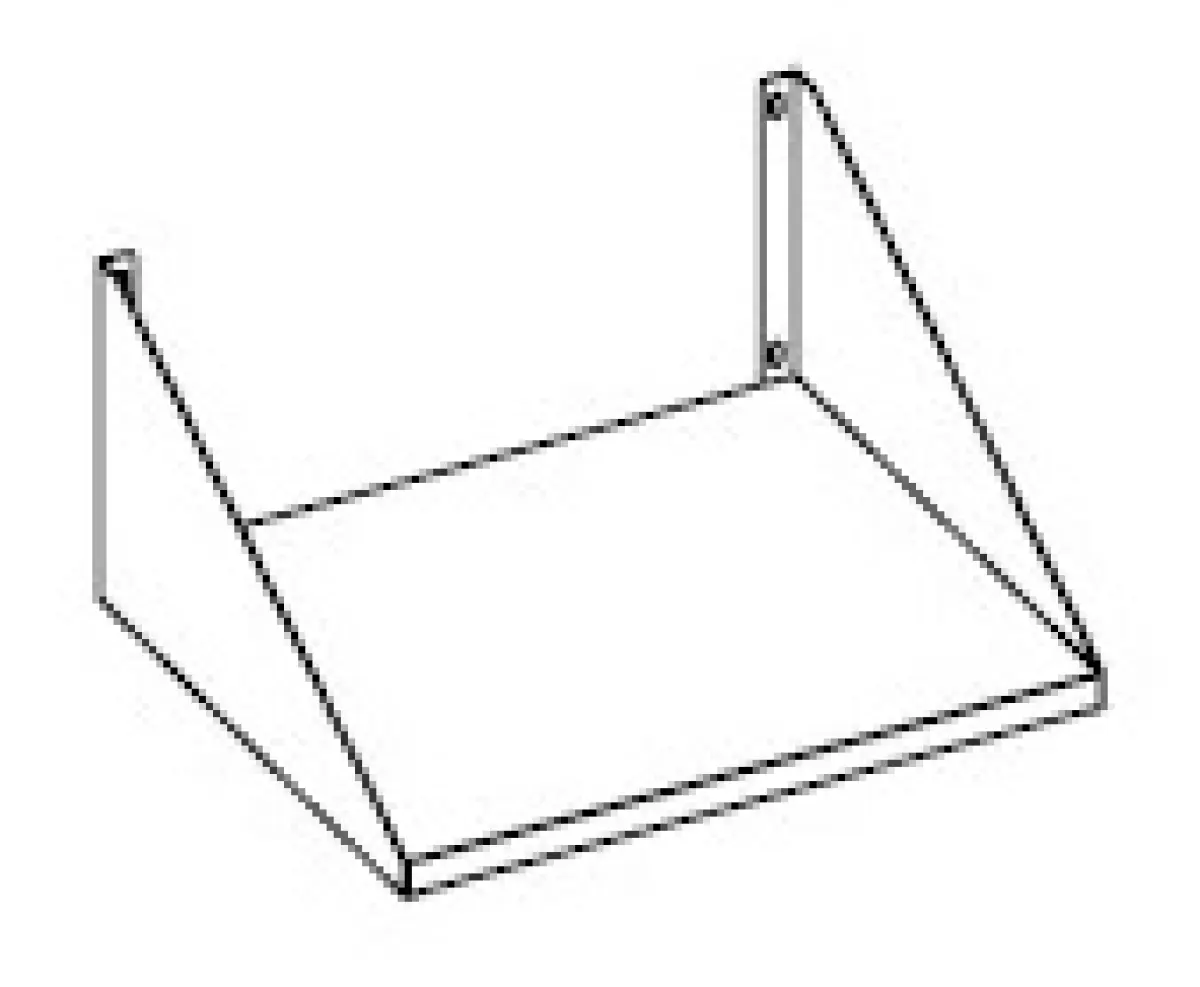 S/STEEL MICROWAVE SHELF - 60X54CM