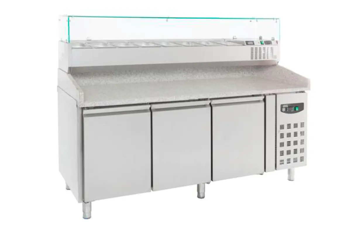 COMBISTEEL PASTRY (800) S/S PIZZA COUNTER 3 DOOR 202X80X100CM
