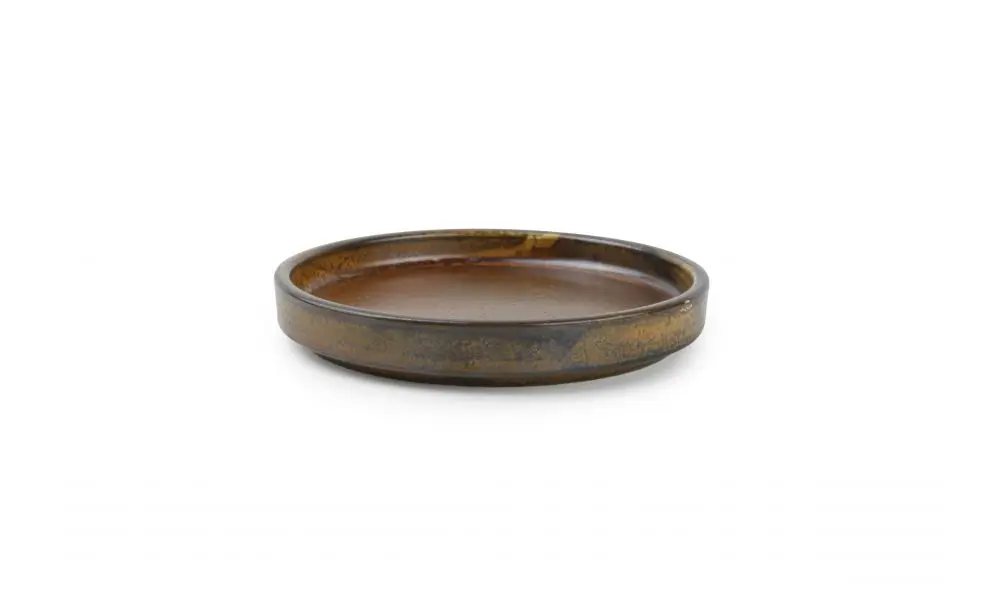 Plate 13,5xH2cm dark brown Escura