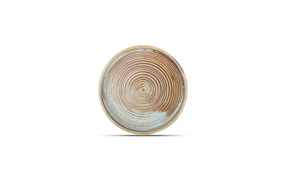 Plate 17,5xH2,5cm brown/green Escura