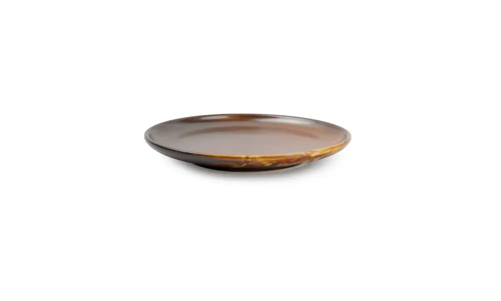 Plate 20,5cm dark brown Escura