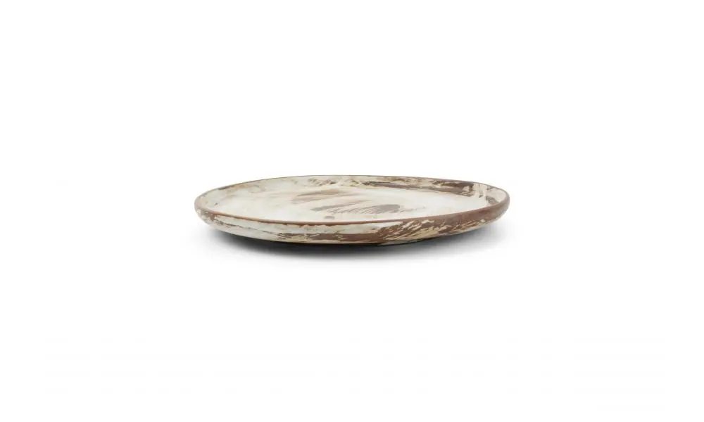 Plate 21cm brown Brush