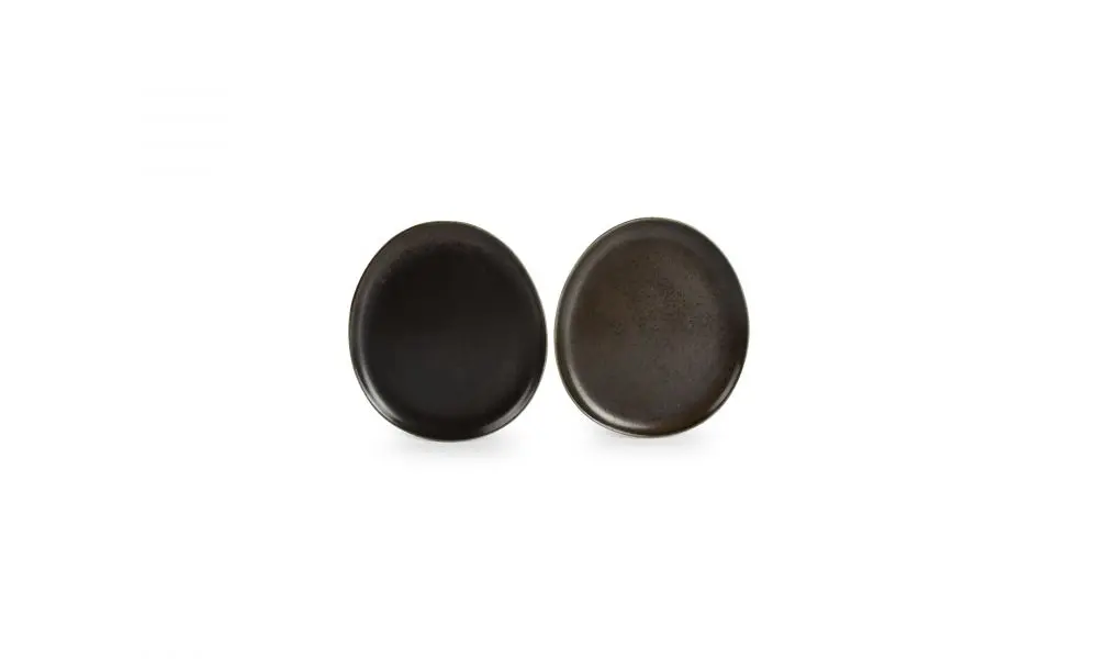Plate 21x18,5cm black Ceres