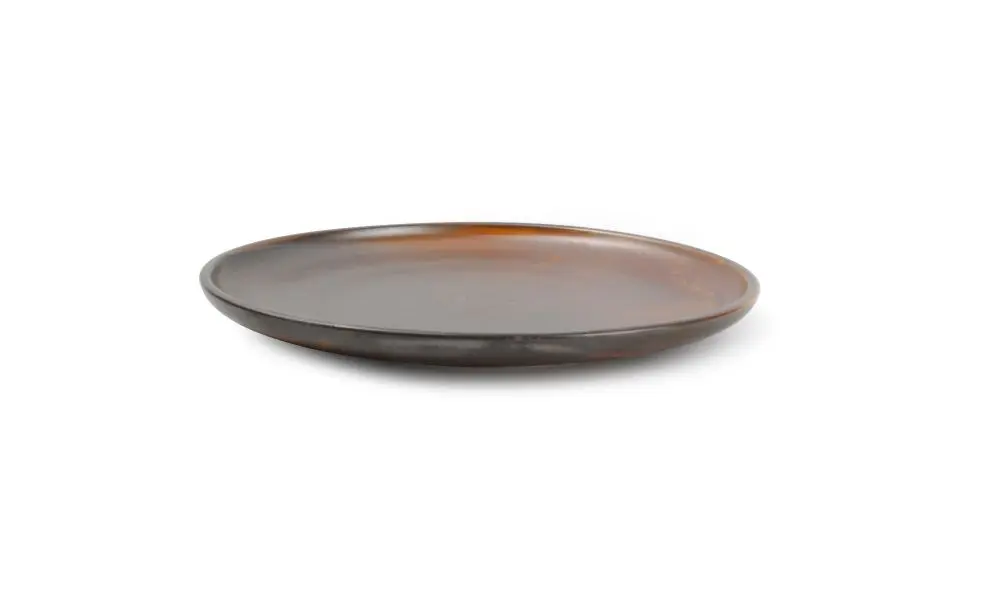 Plate 26xH2,5cm dark brown Escura