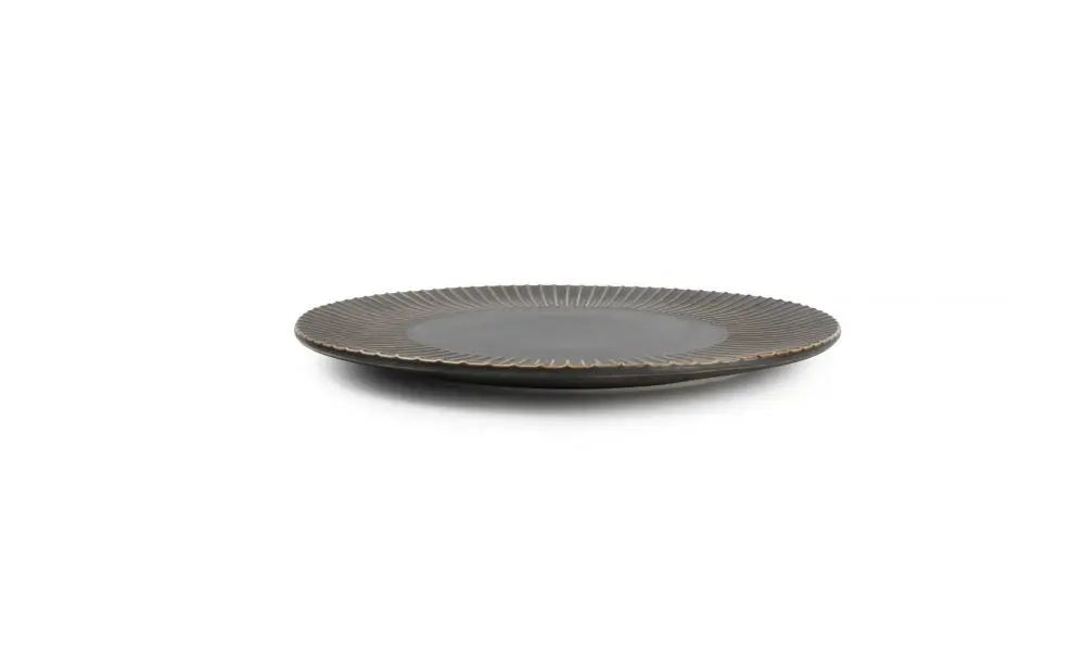 Plate 27,5cm striped silver Brass