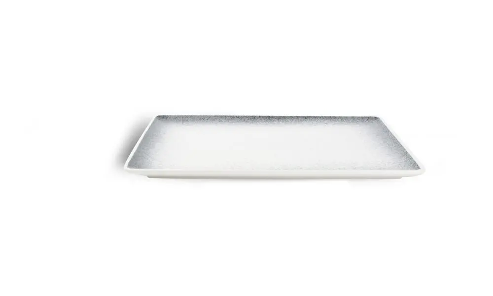 Plate 28x20cm black speckled Dusk