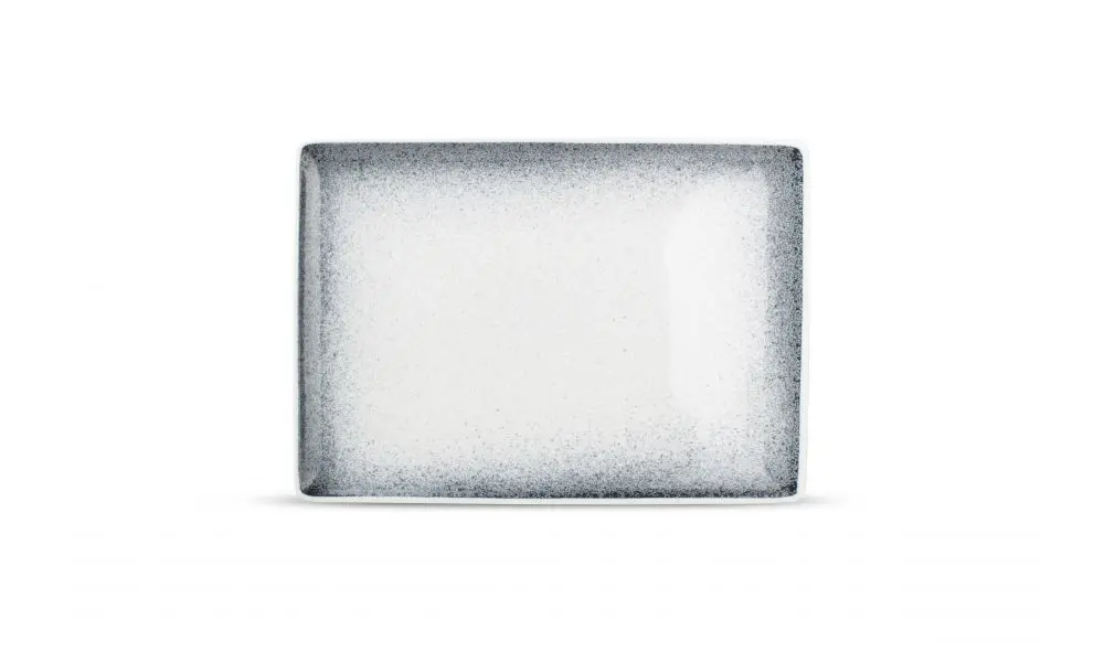 Plate 28x20cm black speckled Dusk