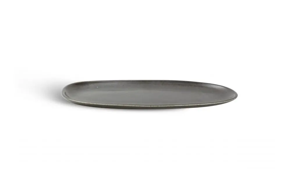 Plate 34x14,5cm black Ceres
