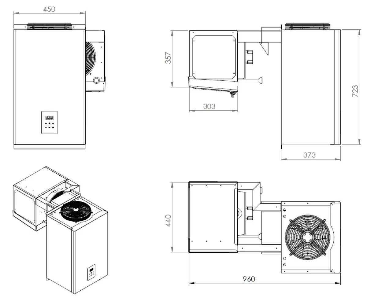 POSITIVE WALL-MOUNTED STRADDLE-TYPE UNIT 6,6-9 M3