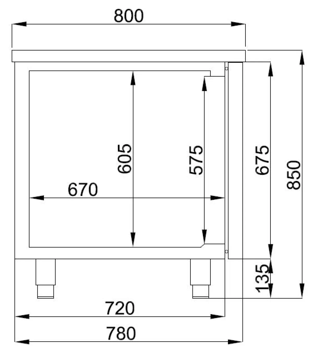 PROLINE BAKERY COUNTER 3 DOOR + TROPICAL COMPRESSOR +MONOBLOCK SYSTEM 210X80X85
