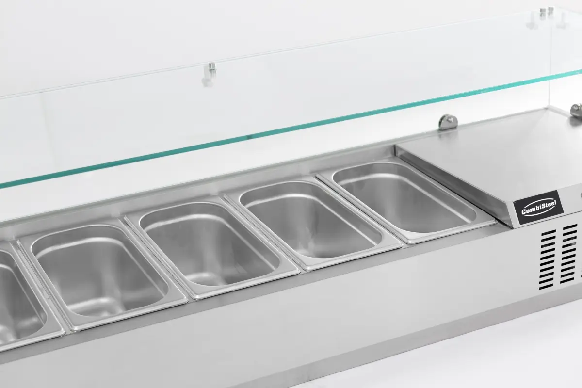COMBISTEEL INGREDIENT COOLER + GLASS TOP GN 1/3 X 4