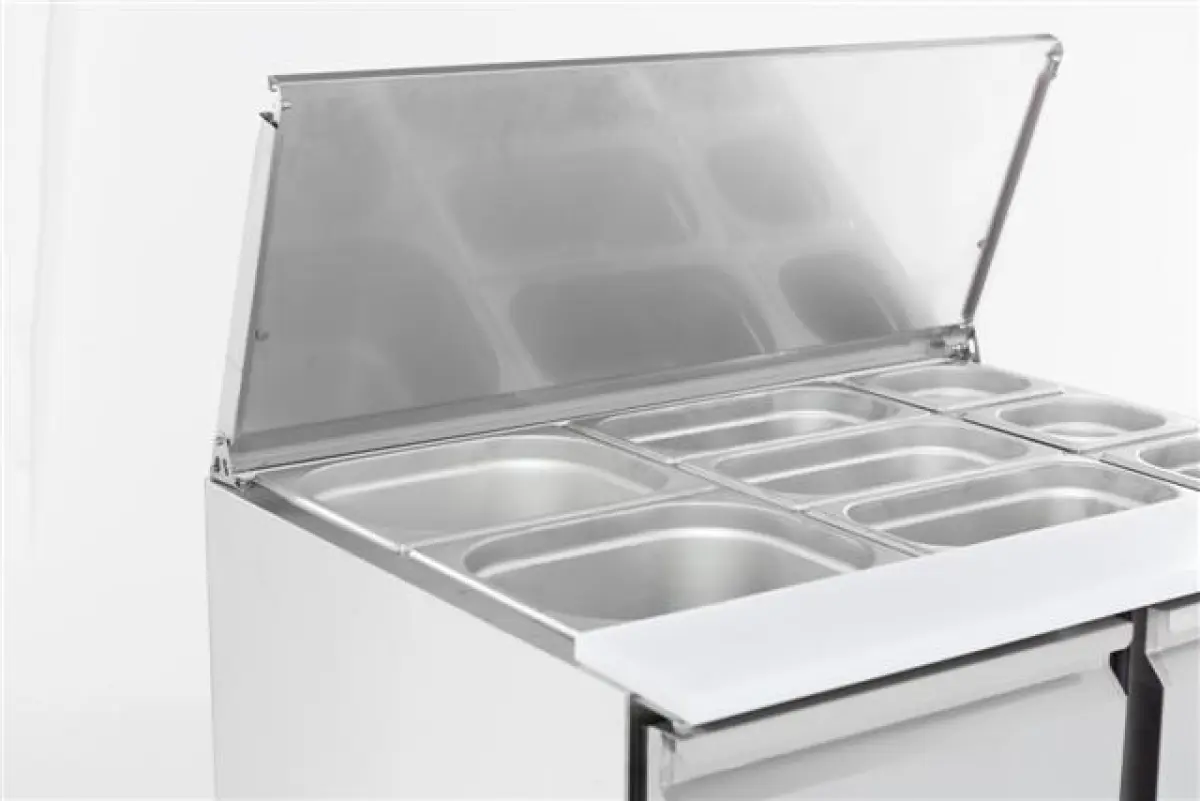 COMBISTEEL 2DR FRIDGE COUNTER + SALADETTE 90X70