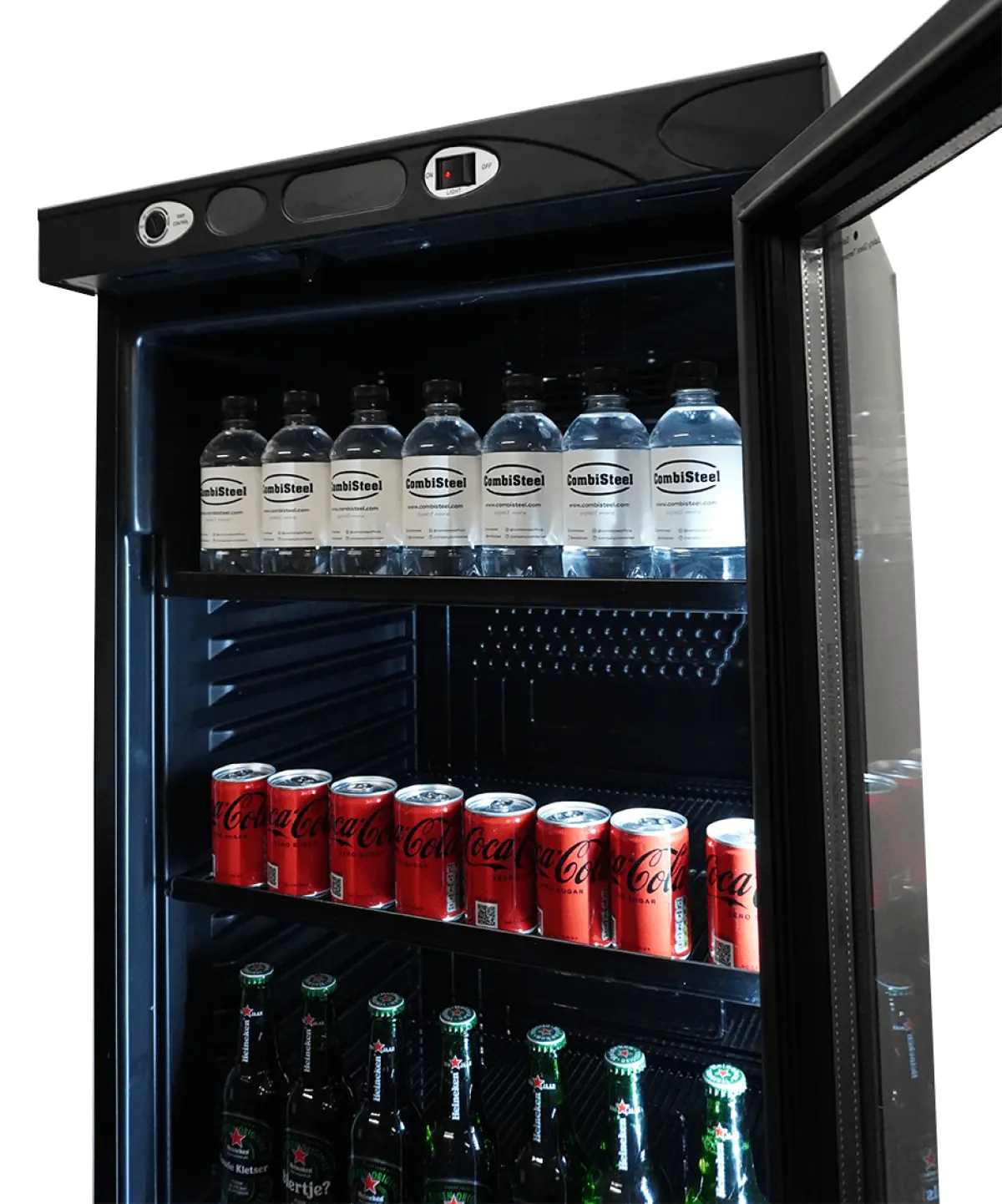 COMBISTEEL BLACK FRIDGE MERCHENDISER 59.5 X 65 X 185CM