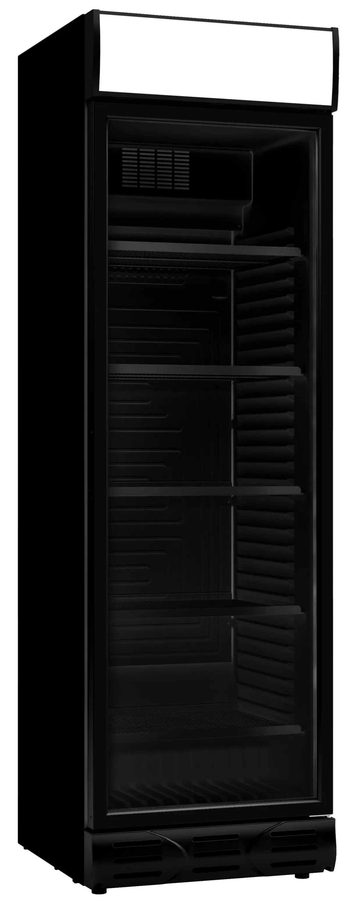 COMBISTEEL BLACK MERCH. FRIDGE 1 GLASS DOOR (BLACK INTERIOR + EXTERIOR